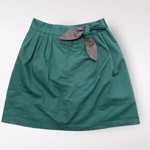 Tie Waist‎ Mini Skirt Womens Medium Green Boho Business casual
